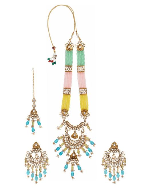 matushri art indian traditional necklace with earrings and maang tikka - 19668238 - Standard Image - 0