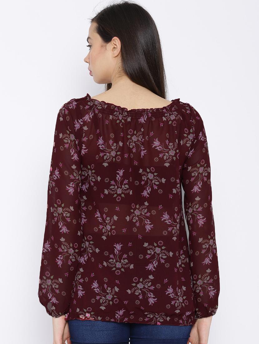 long sleeves printed regular top - 19669060 - Standard Image - 2