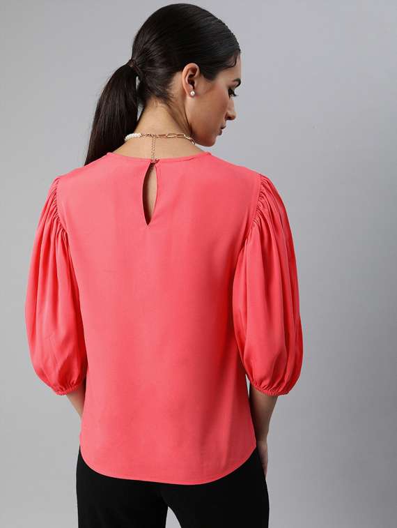 women's straight round neck top - 19669084 -  Standard Image - 2