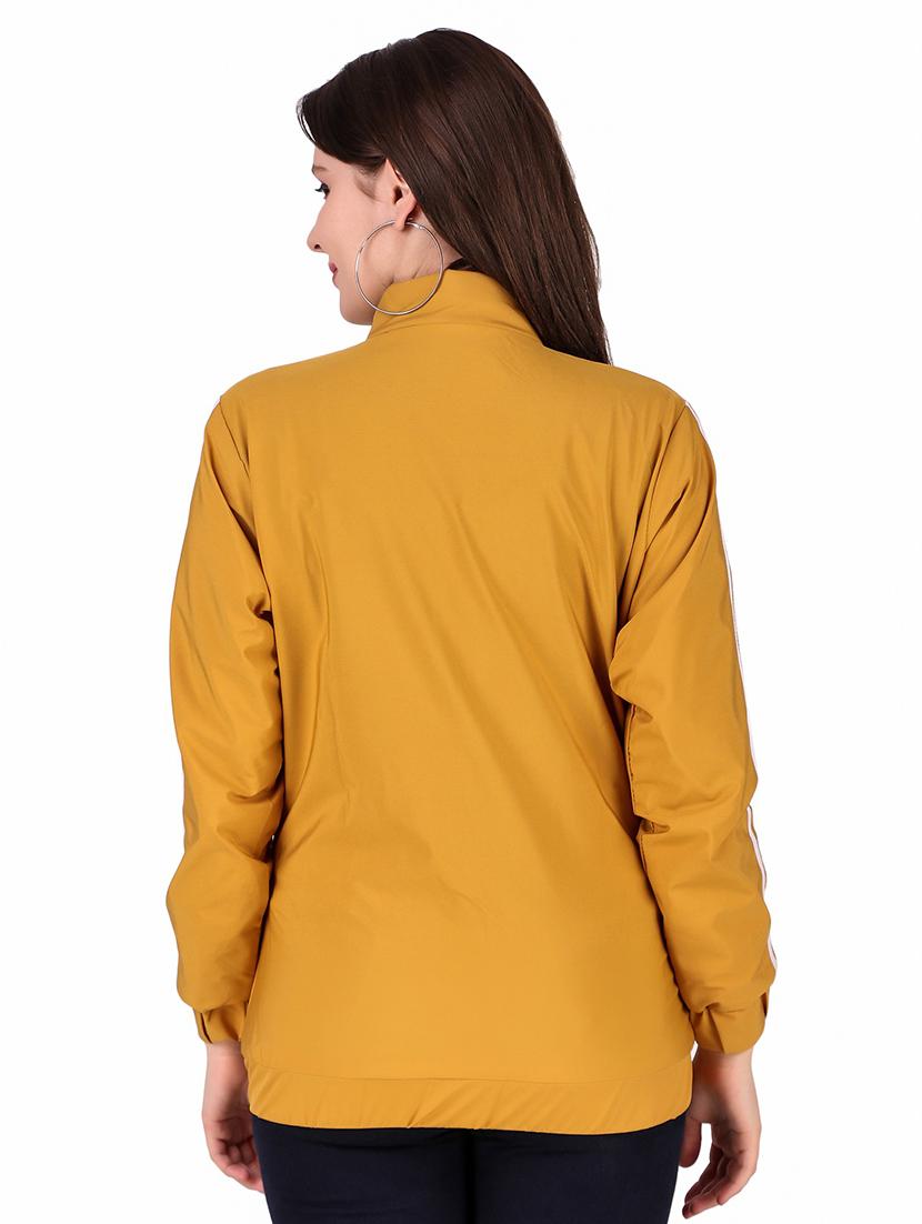 yellow solid long sleeve jacket - 19670895 - Standard Image - 2