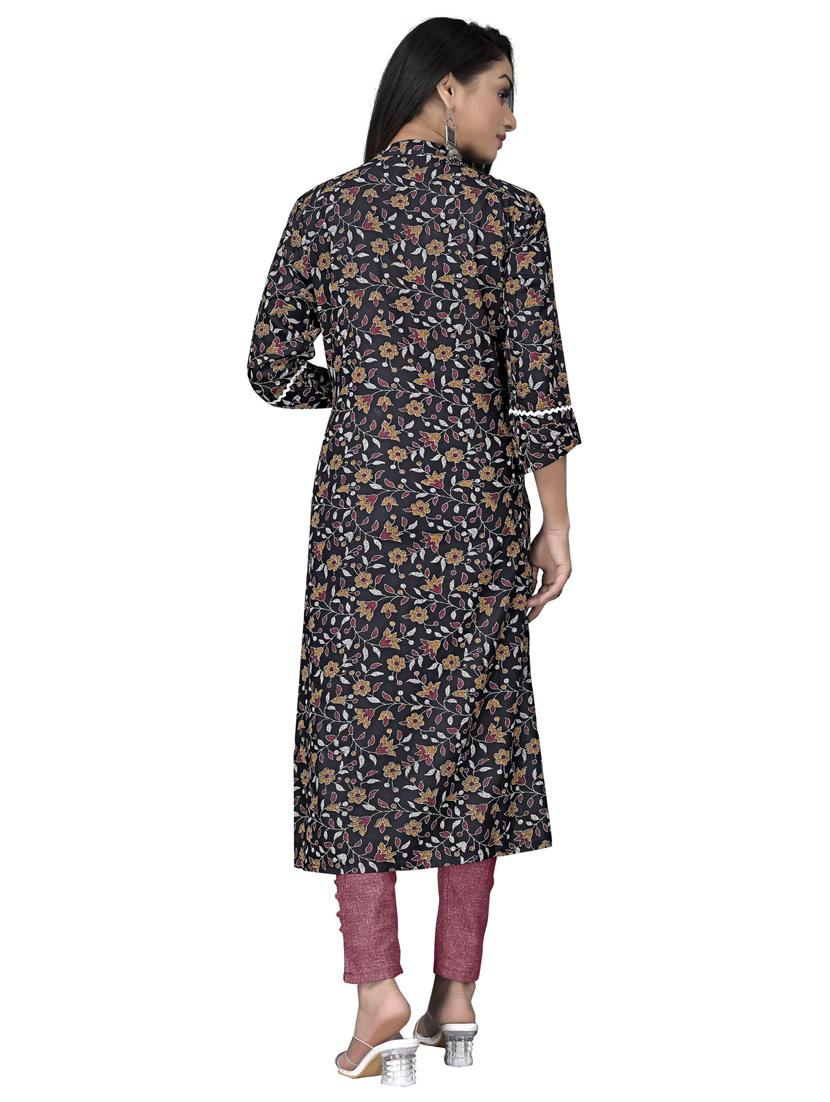 printed a-line kurta - 19672035 - Standard Image - 2