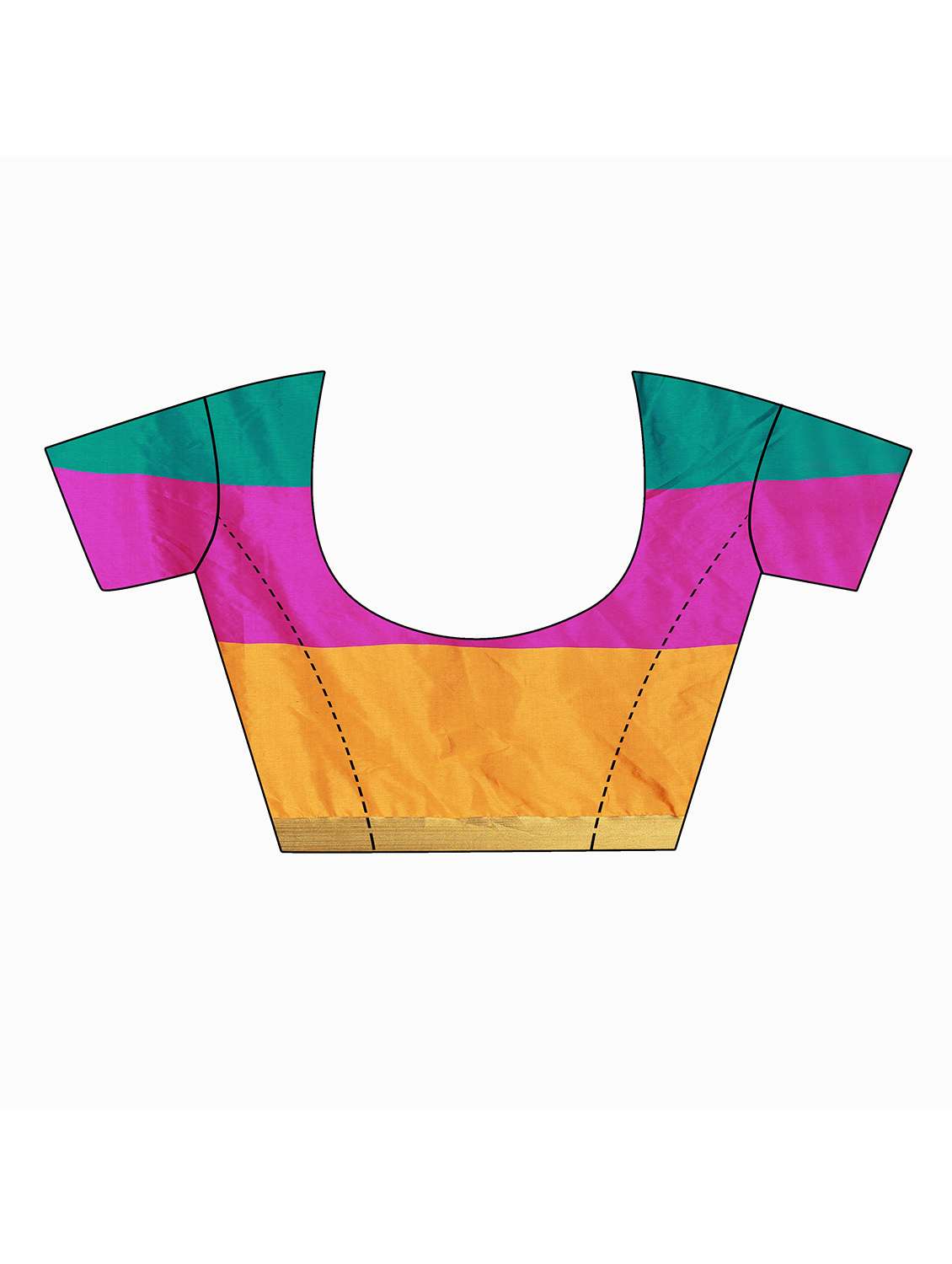 color block woven saree with blouse - 19672427 - Standard Image - 2