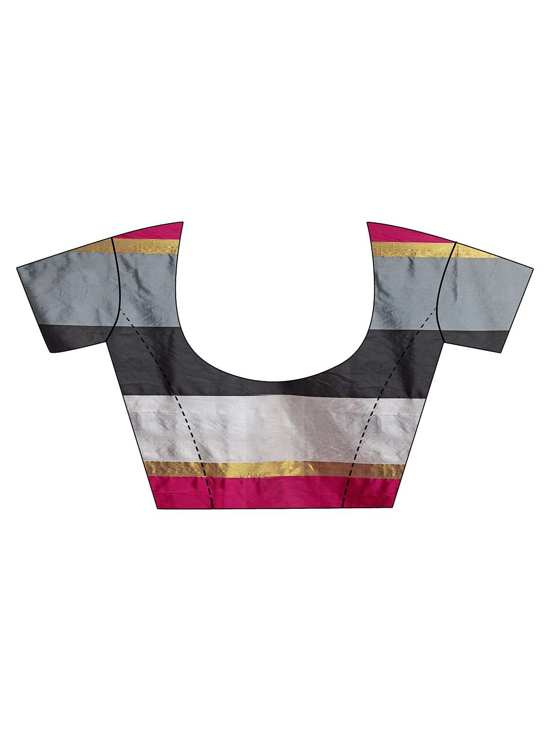 women's color block multi colored saree with blouse - 19672430 -  Standard Image - 2