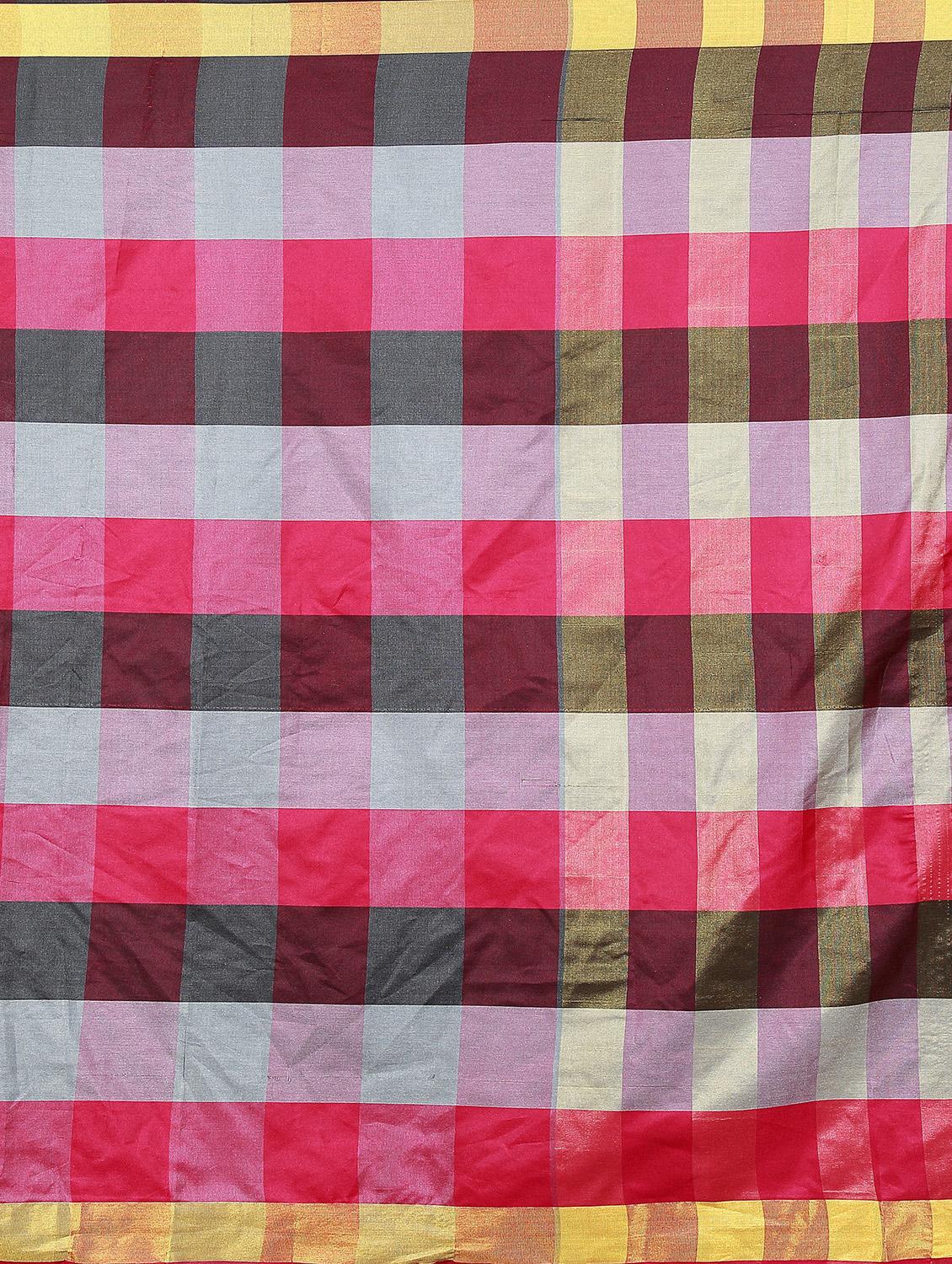 check chettinad saree with blouse - 19672449 - Standard Image - 2