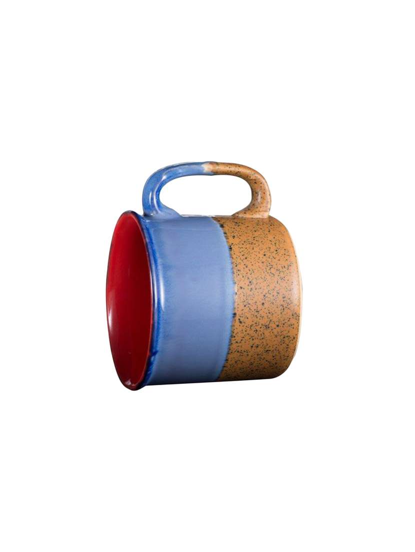 caffeine ceramic handmade blue and mustard maggie mug (set of 6) - 19682029 -  Standard Image - 2