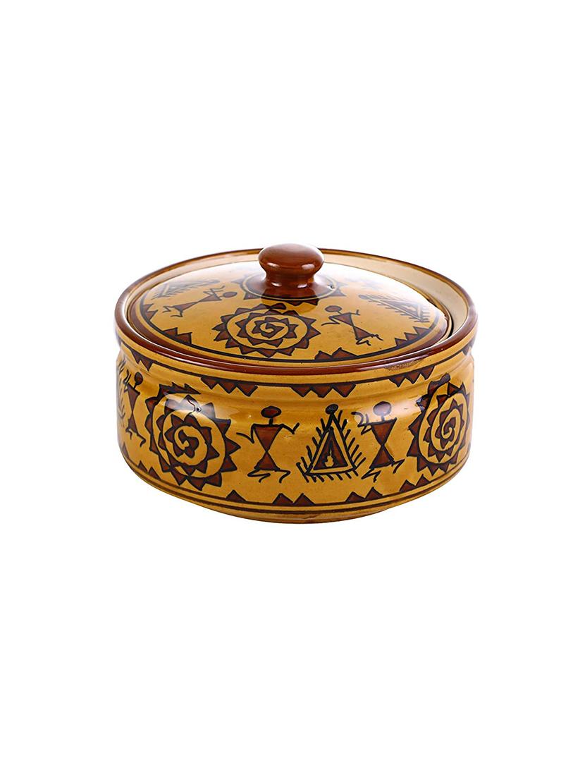 caffeine ceramic handmade mustard romani combo dinner set (37 pcs. microwave safe & dishwasher safe ) - 19682045 - Standard Image - 2