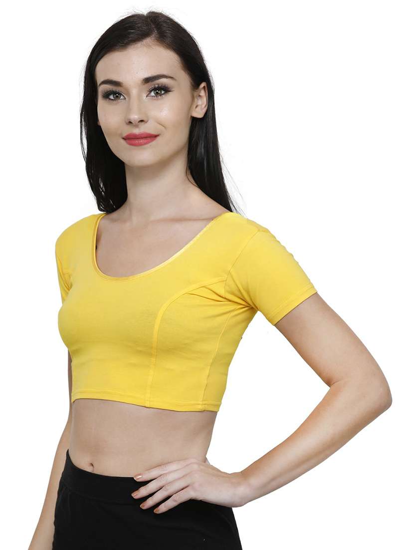 women solid short sleeve stitched blouse - 19682053 - Standard Image - 2