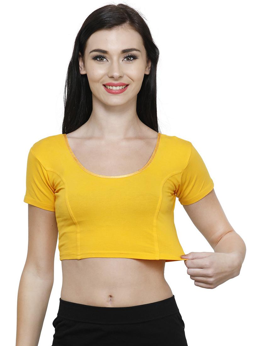 women solid short sleeves stitched blouse - 19682058 - Standard Image - 2