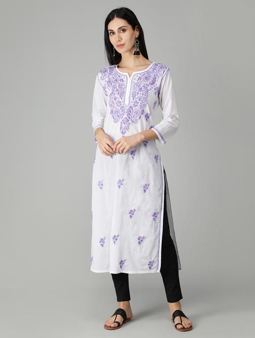 women's straight kurta - 19684608 - Standard Image - 0