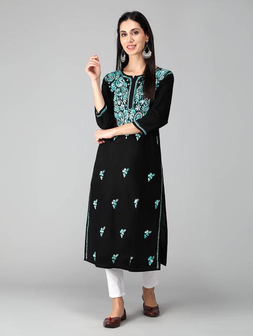 women's straight kurta - 19684614 - Standard Image - 0