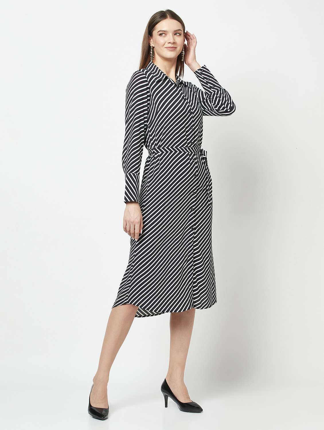 women's shirt striped dress - 19684873 -  Standard Image - 2