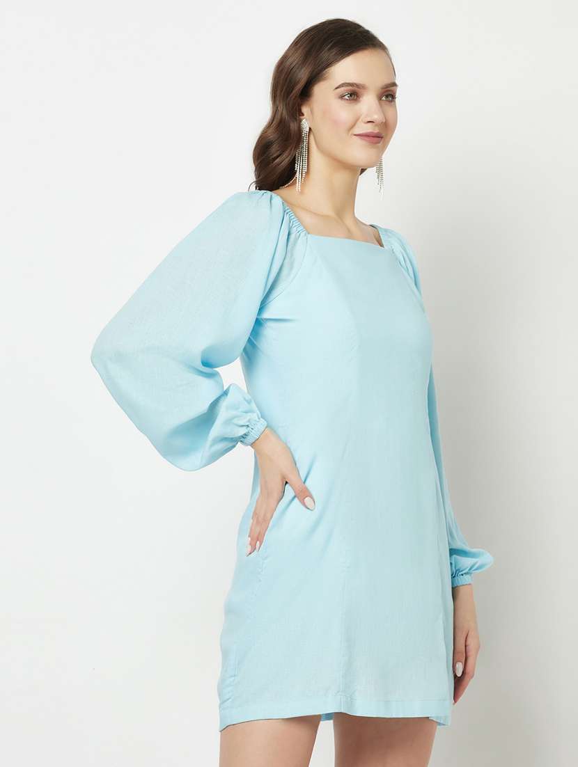 women's fit & flare solid dress - 19684876 - Standard Image - 2