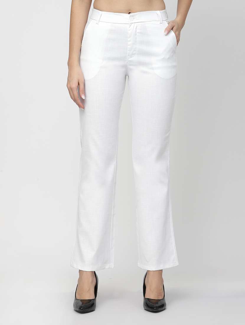 white linen peg trouser