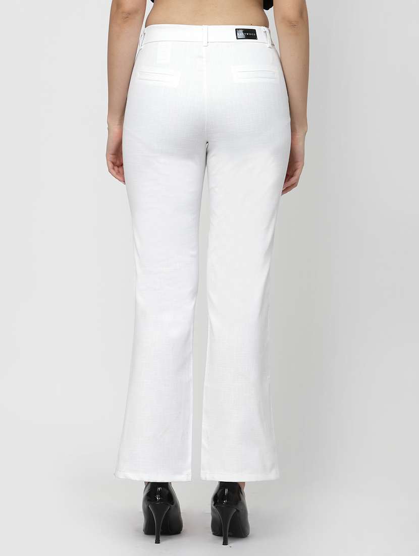 white linen peg trouser - 19686939 - Standard Image - 2