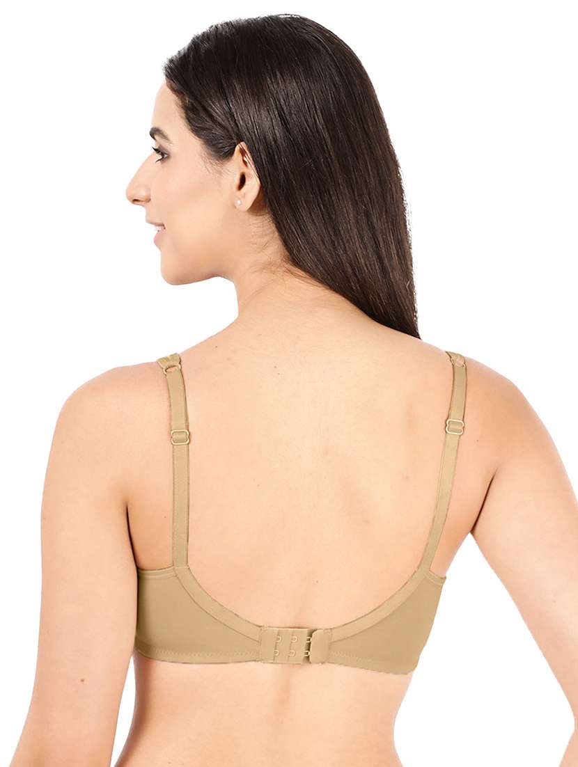 beige cotton blend tshirt bra - 19688565 - Standard Image - 2