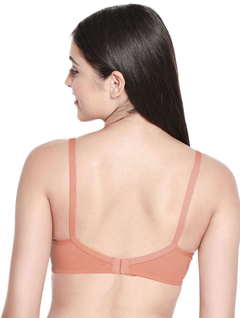 pink cotton blend plunge bra - 19688569 -  Standard Image - 2