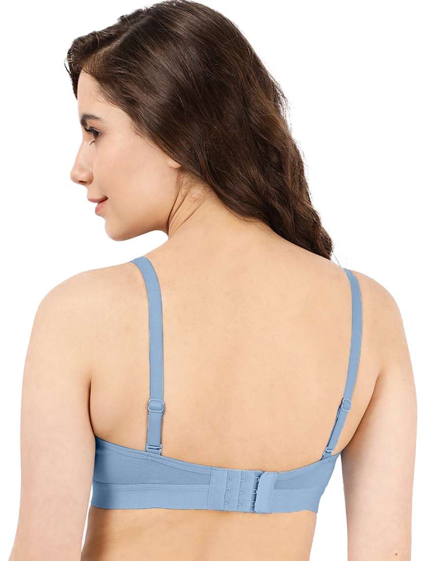 blue cotton blend tshirt bra - 19688573 -  Standard Image - 2