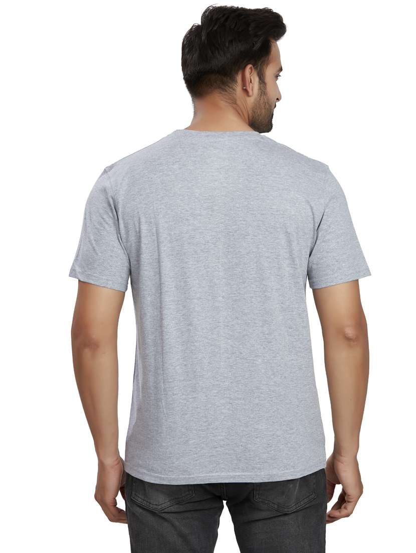 men round neck placement print t-shirt - 19689012 -  Standard Image - 2