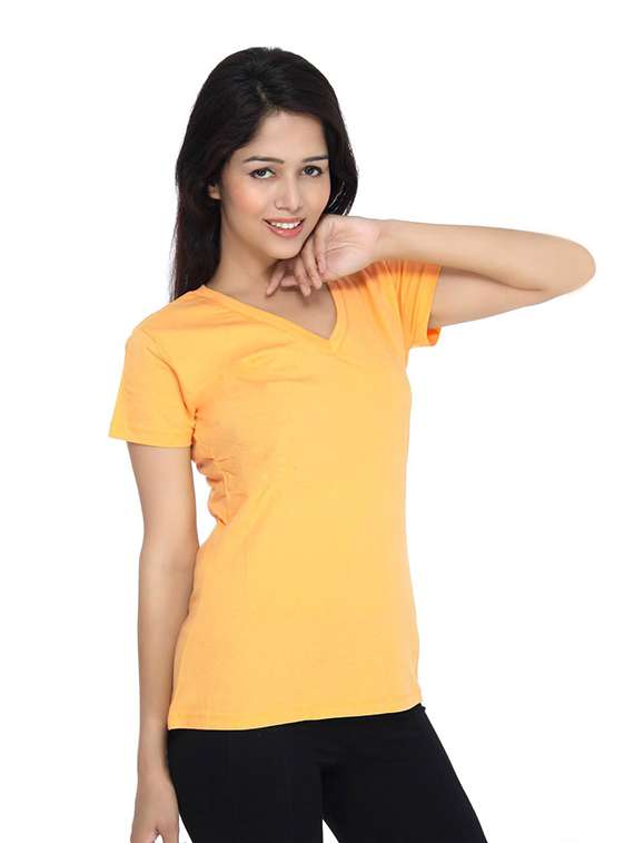 women's plain v neck t-shirt