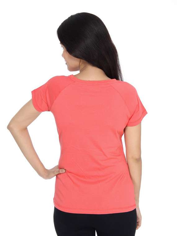 women's plain round neck t-shirt - 19689128 - Standard Image - 2