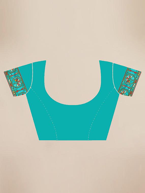 floral embroidered saree with blouse - 19690227 - Standard Image - 2