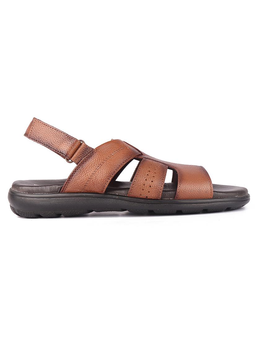 tan leather back strap sandals - 19690306 - Standard Image - 2