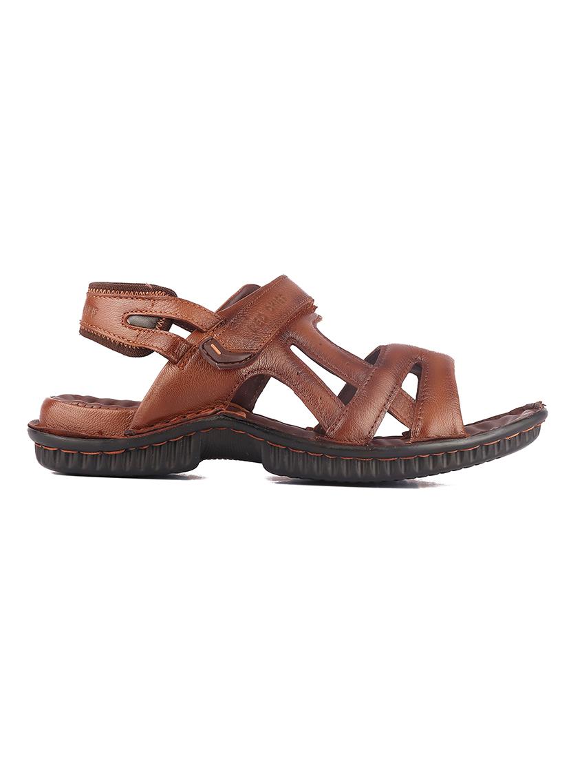 tan leather back strap sandals - 19690309 - Standard Image - 2