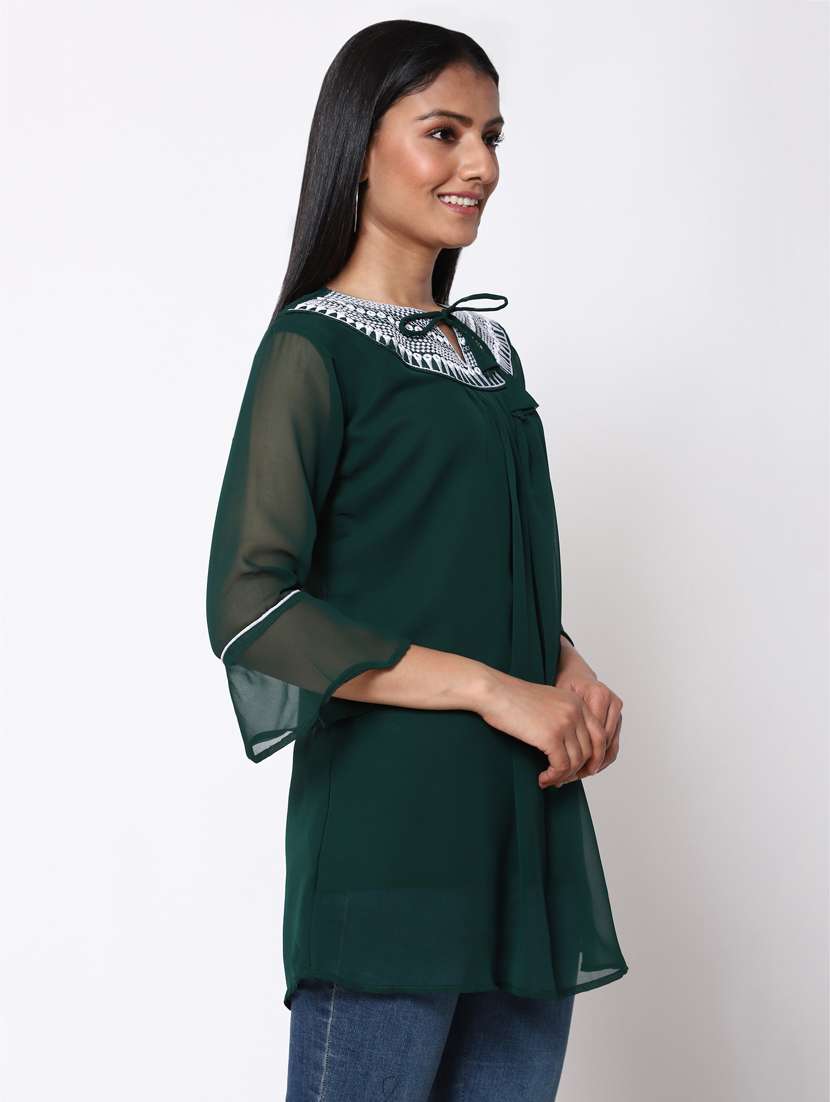 embroidered regular top - 19690393 -  Standard Image - 2