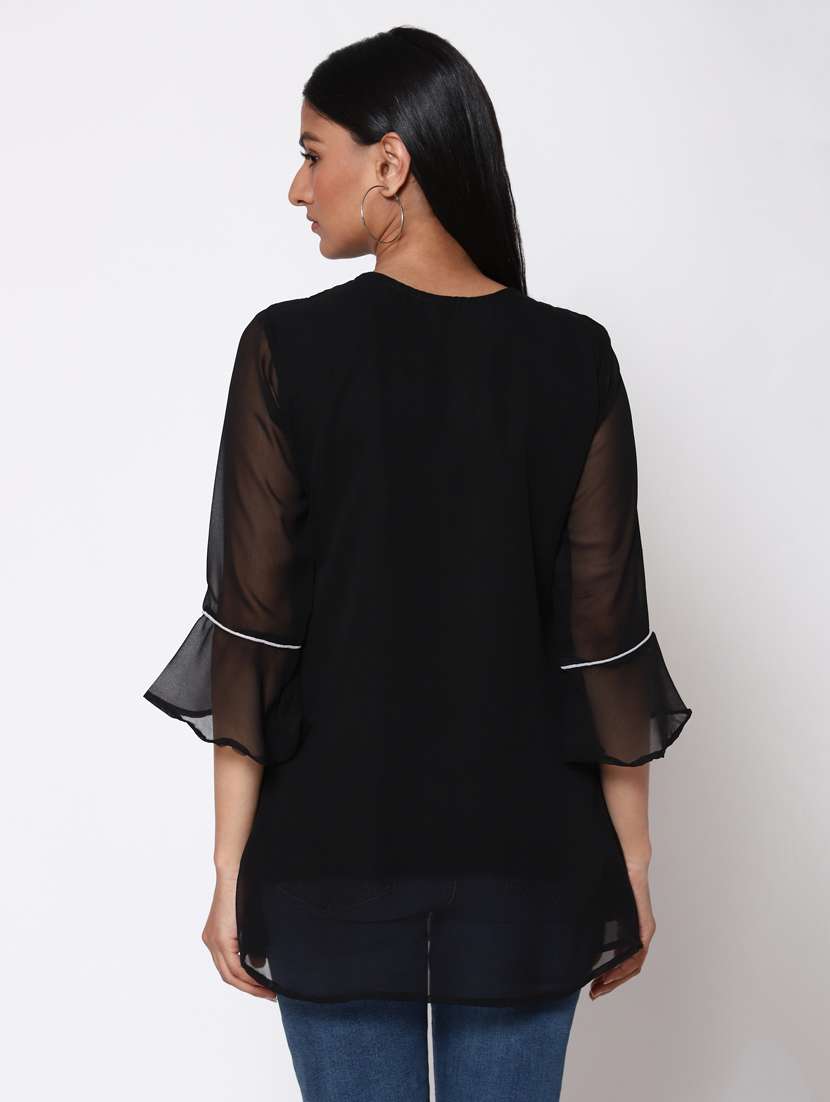 embroidered regular top - 19690395 - Standard Image - 2