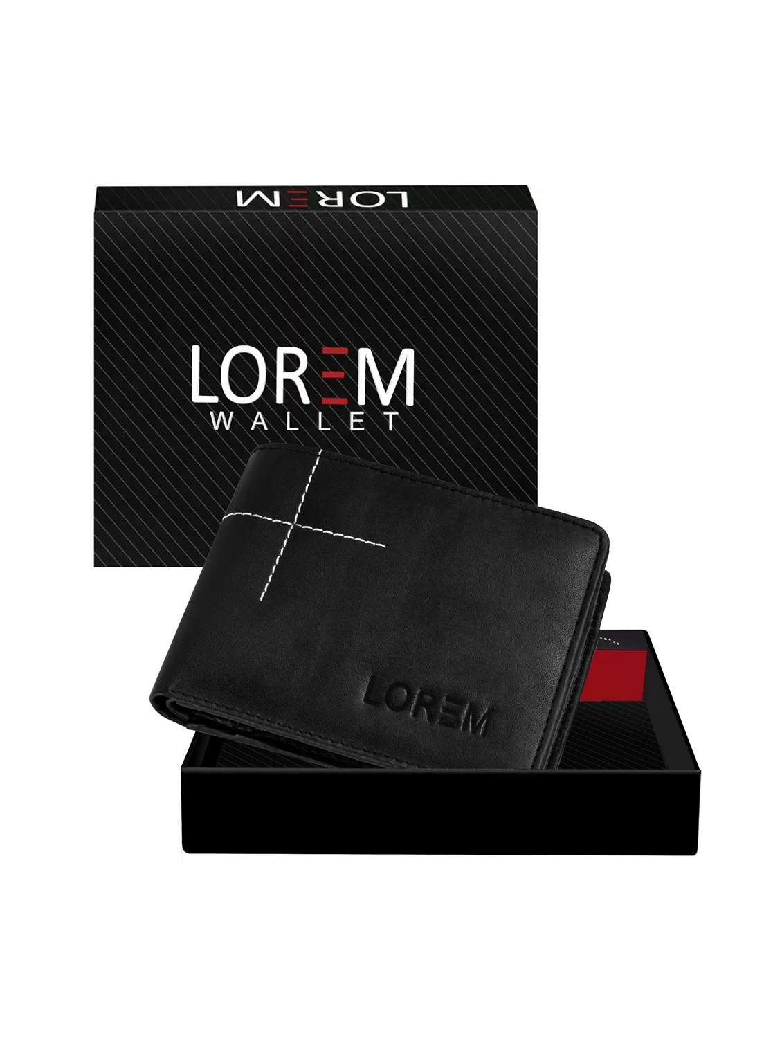 black leatherette wallet