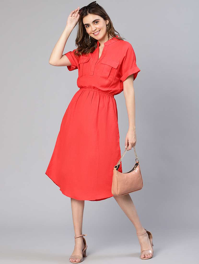 women's solid dress - 19691073 - Standard Image - 2