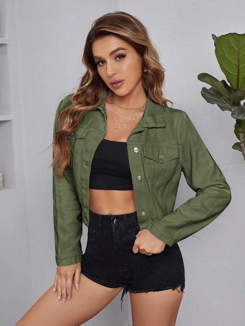 green denim summer jacket