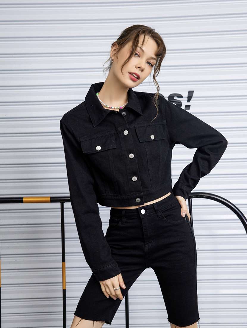 black denim summer jacket