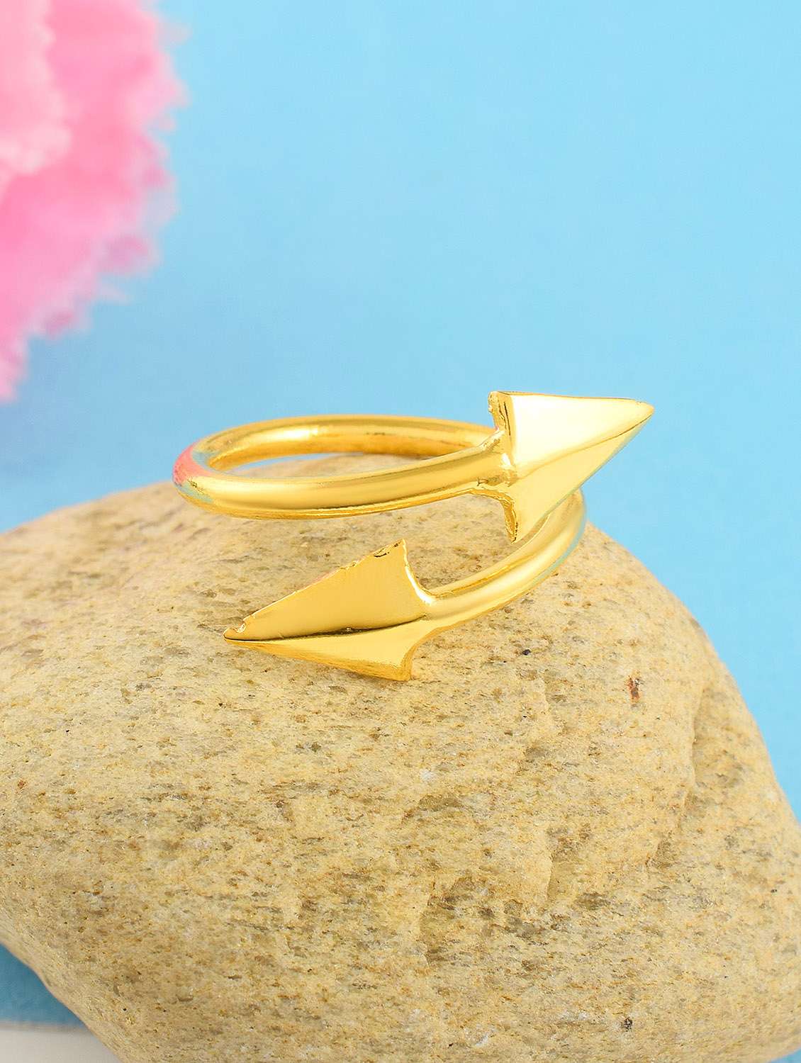men's gold plated finger ring