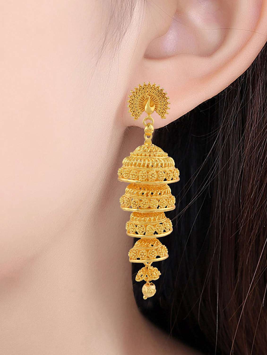 women's gold plated earring - 19691137 -  Standard Image - 2