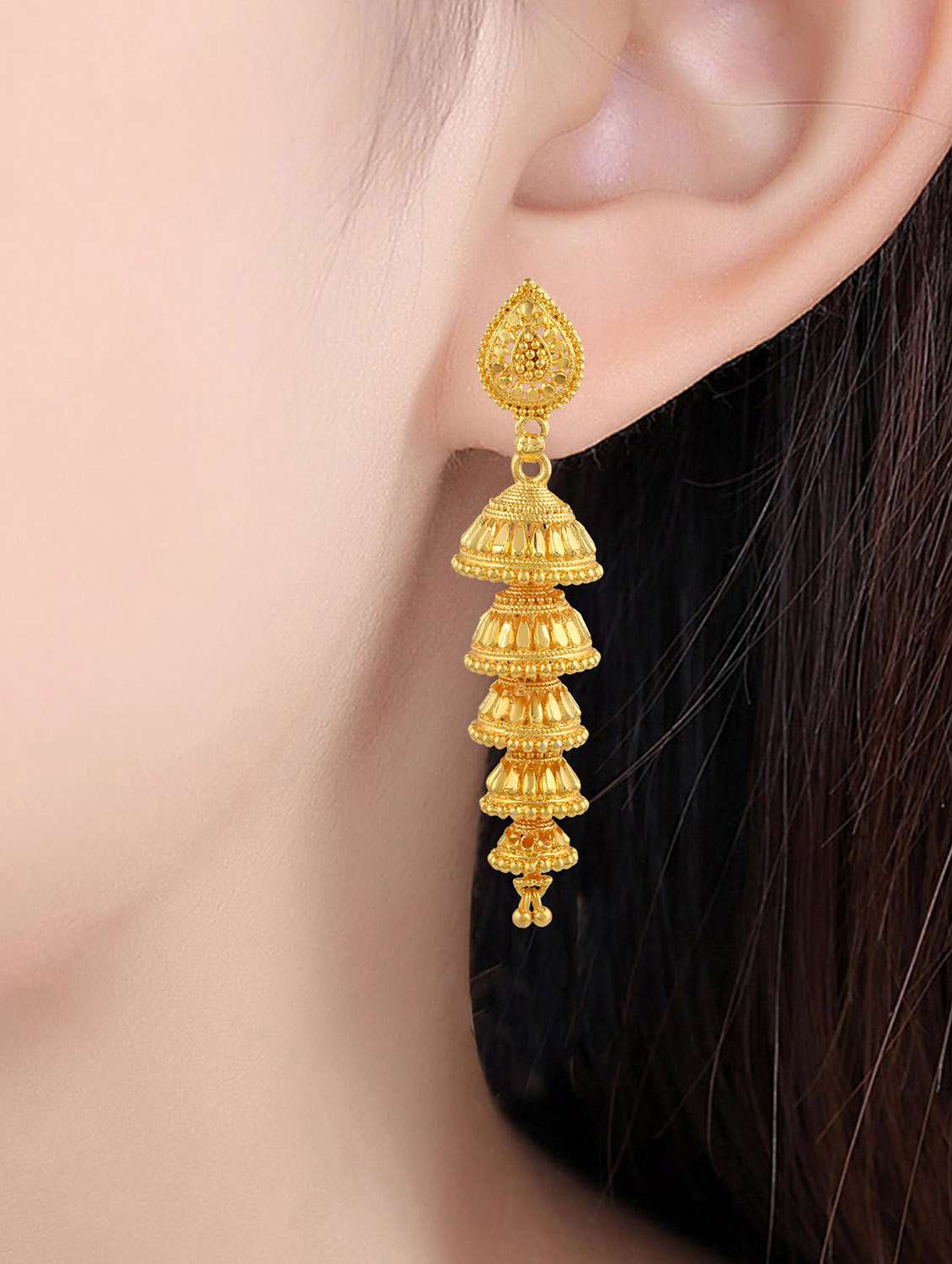 women's gold plated earring - 19691138 -  Standard Image - 2