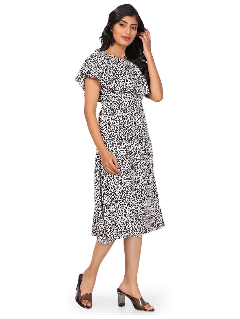 printed a-line dress - 19691254 - Standard Image - 2
