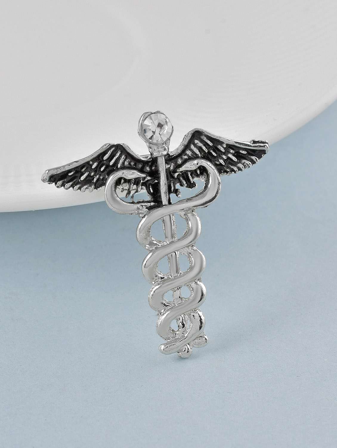  men silver plated brooch