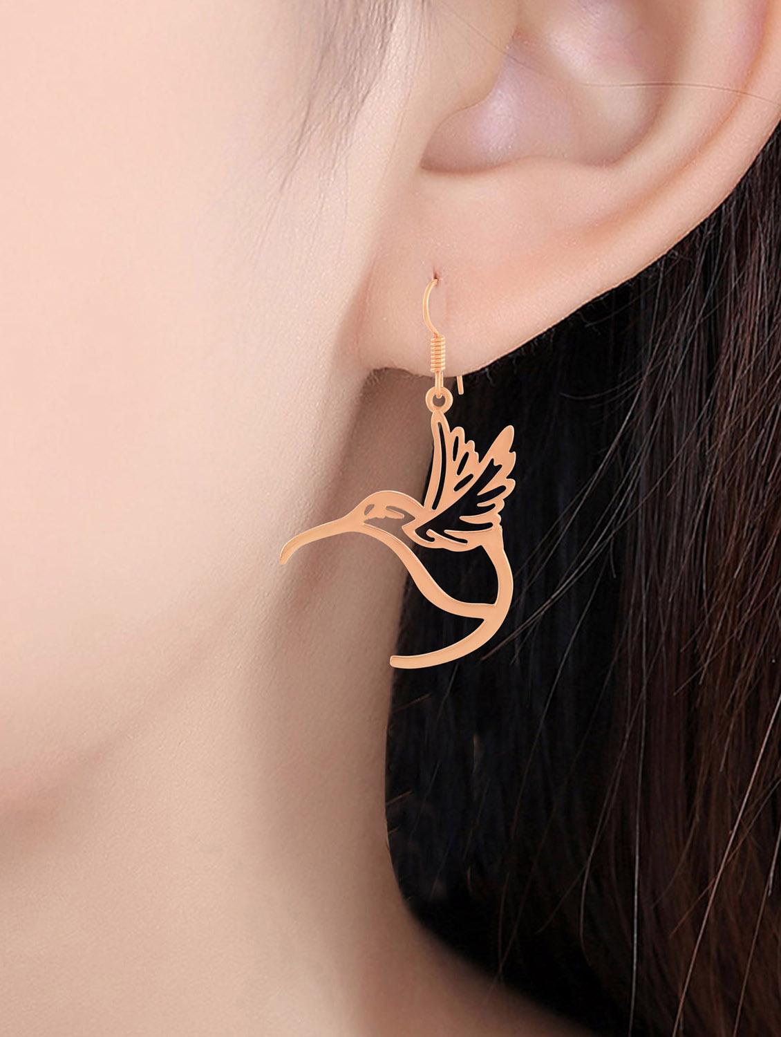 women copper plated earring - 19691424 - Standard Image - 2