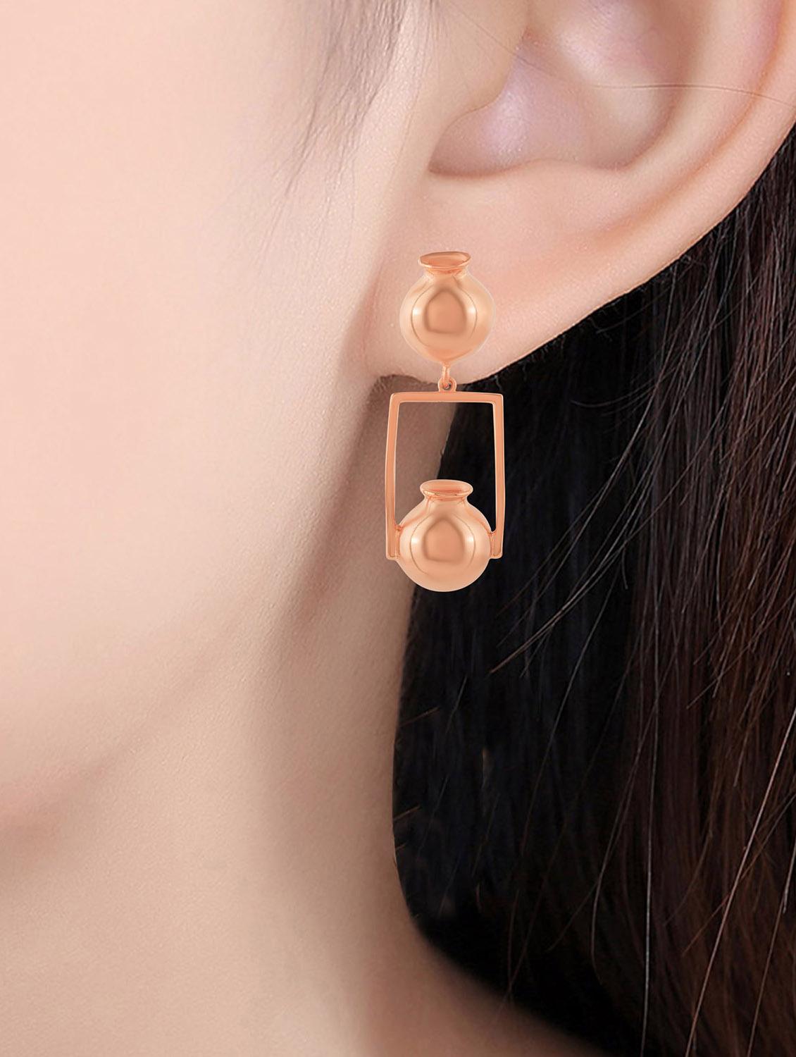 women copper plated earring - 19691425 - Standard Image - 2