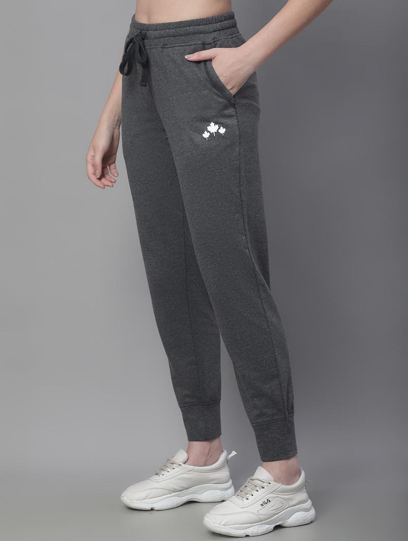 grey cotton blend track pants - 19691539 - Standard Image - 2