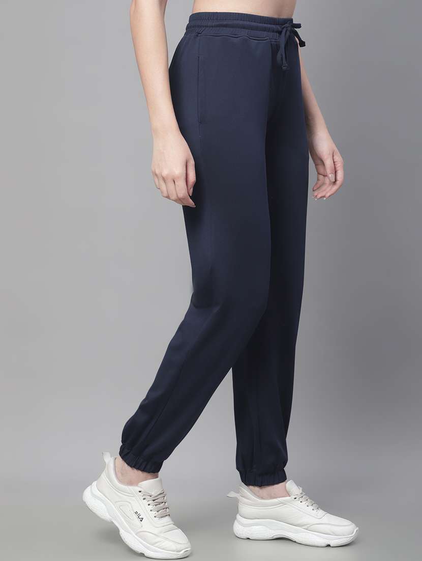 dark blue cotton blend track pants - 19691541 -  Standard Image - 2