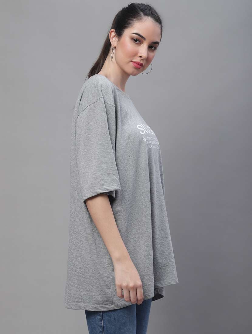 women's front print round neck t-shirt - 19691638 -  Standard Image - 2