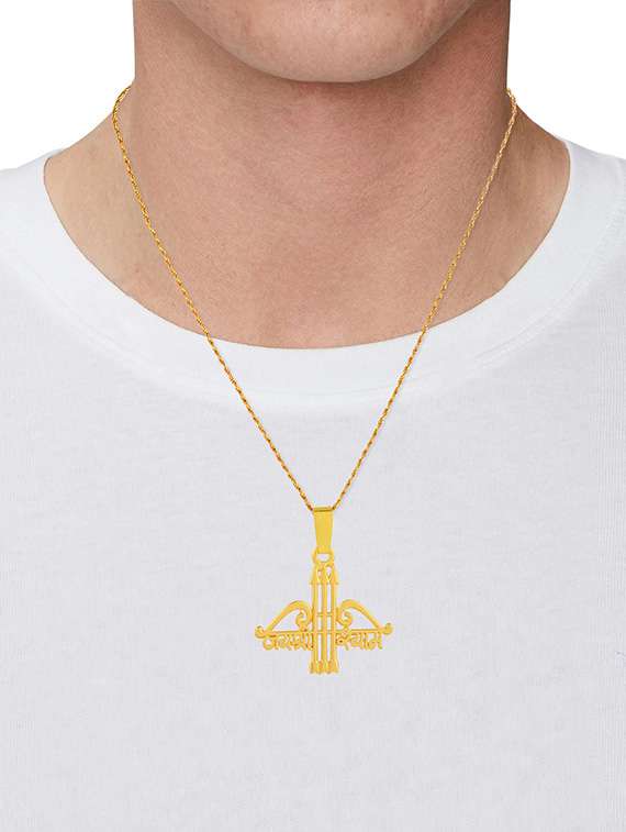 men gold plated pendant - 19692249 -  Standard Image - 2