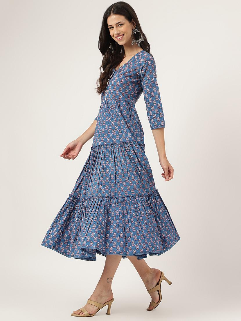 women's tiered dress floral dress - 19693152 - Standard Image - 2