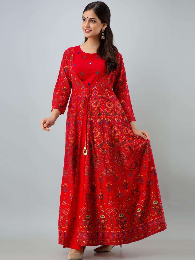 women's kurta with jacket kurta - 19693668 -  Standard Image - 2