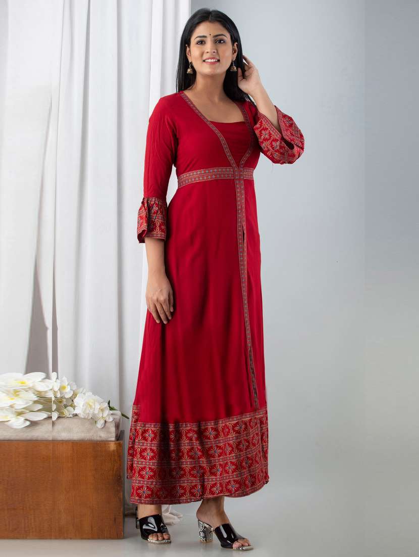 women printed front slit kurta  - 19693690 -  Zoom Image - 0