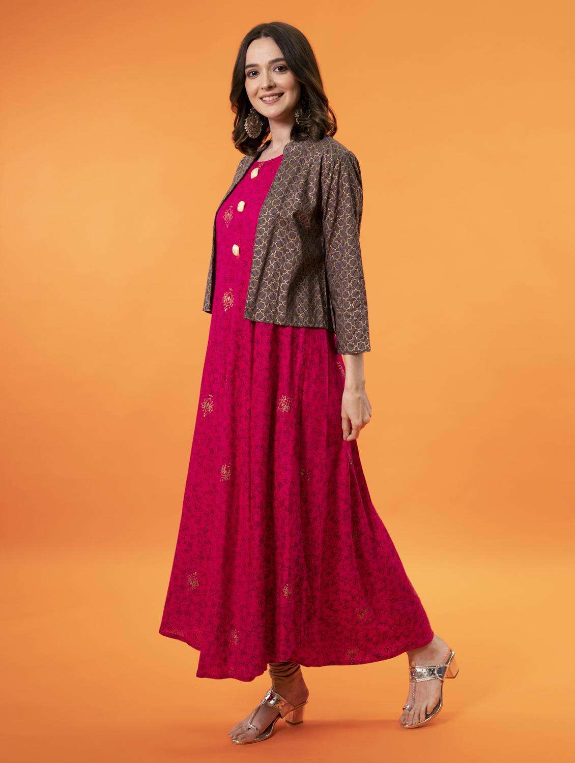 women's kurta with jacket kurta - 19693700 -  Standard Image - 2