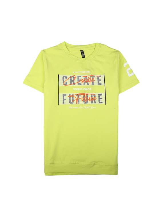 boys printed round neck t-shirt
