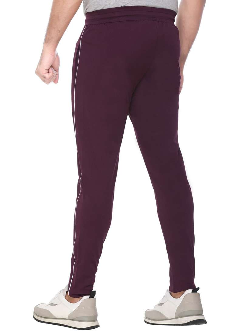 mid rise solid ankle length track pant - 19694594 -  Standard Image - 2